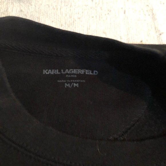 Karl Lagerfeld Silhouette Profile Sweatshirt Black - Picture 8 of 11